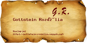 Gottstein Rozália névjegykártya